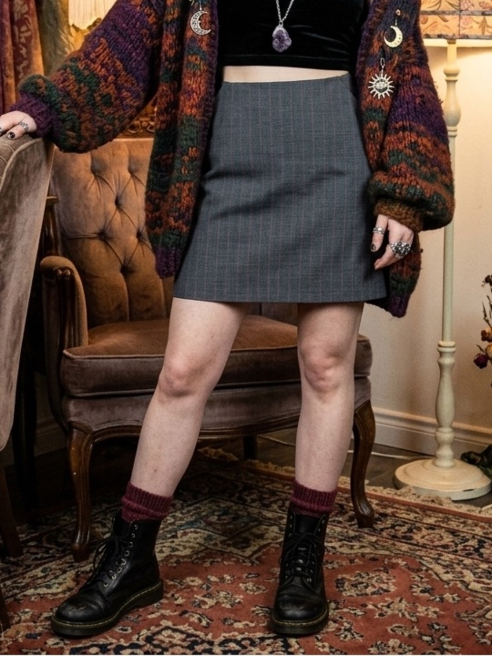 Vintage 90s Moschino Cheap & Chic Wool Mini Skirt Size 6